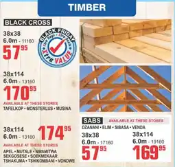 Cashbuild Timber offer