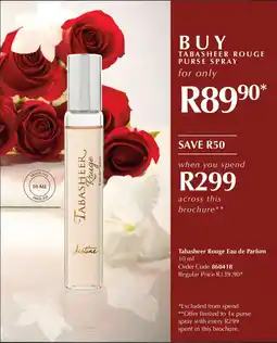 Justine Tabasheer Rouge Eau de Parfum offer