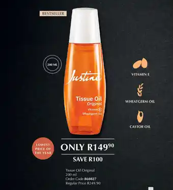 Justine Tissue Oil Original offer