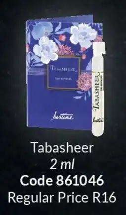 Justine Tabasheer offer