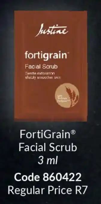 Justine FortiGrain Facial Scrub offer