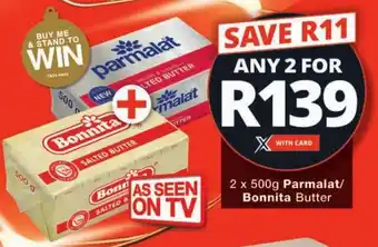 Checkers Parmalat/ Bonnita Butter offer