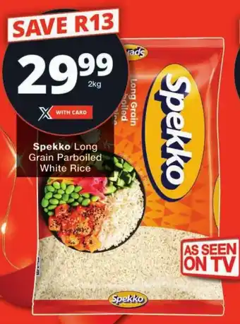 Checkers Spekko Long Grain Parboiled White Rice offer