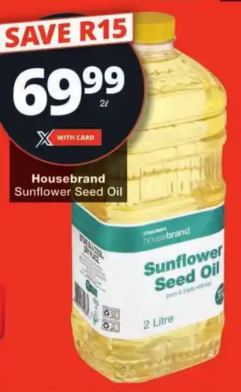 Checkers Housebrand Sunflower Seed Oil offer