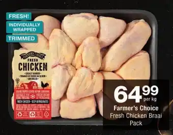 Checkers Farmer's Choice Fresh Chicken Braai Pack offer