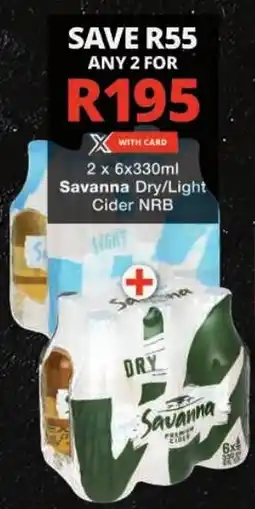 Checkers Savanna Dry/ Light Cider NRB offer