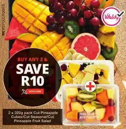 Checkers Cut Pineapple Cubes/ Cut Seasonal/ Cut Pineapple Fruit Salad offer