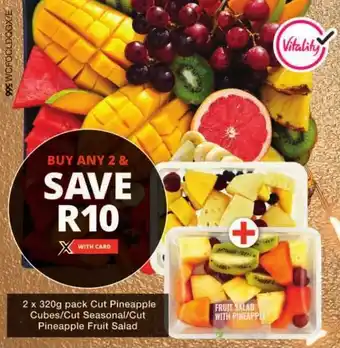 Checkers Cut Pineapple Cubes/ Cut Seasonal/ Cut Pineapple Fruit Salad offer