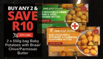 Checkers Baby Potatoes with Braai/ Chive/ Parmesan Butter offer