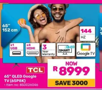 Game 65” QLED Google TV (65P8K) offer