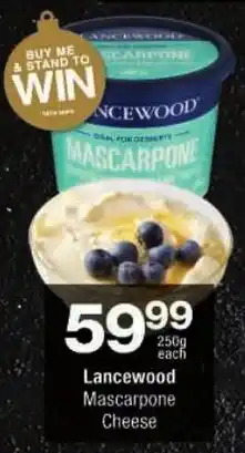 Checkers Lancewood Mascarpone Cheese offer