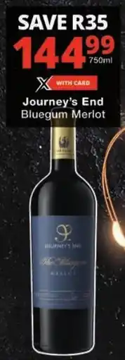 Checkers Journey's End Bluegum Merlot offer