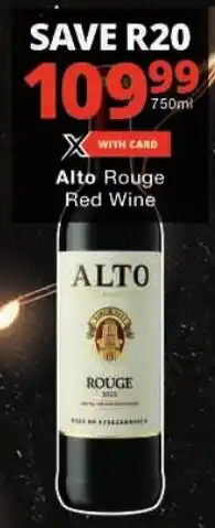 Checkers Alto Rouge Red Wine offer