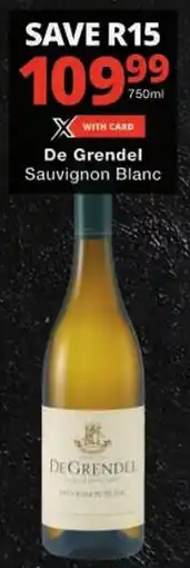 Checkers De Grendel Sauvignon Blanc offer