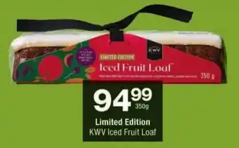 Checkers Limited Edition KWV Iced Fruit Loaf offer