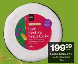 Checkers Limited Edition KWV Iced Festive Fruit Cake offer