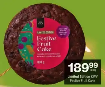 Checkers Limited Edition KWV Festive Fruit Cake offer