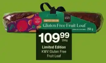 Checkers Limited Edition KWV Gluten Free Fruit Loaf offer