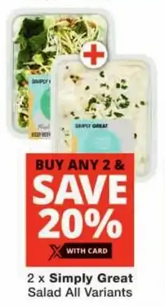 Checkers Simply Great Salad All Variants offer