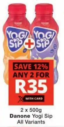Checkers Danone Yogi Sip All Variants offer
