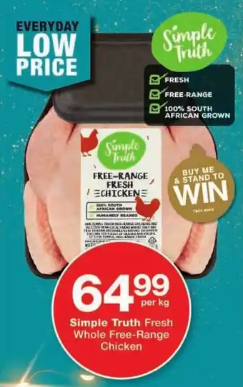 Checkers Simple Truth Fresh Whole Free-Range Chicken offer