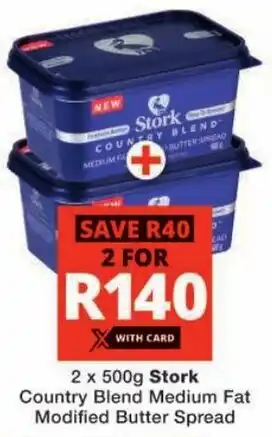 Checkers Stork Country Blend Medium Fat Modified Butter Spread offer