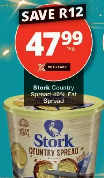 Checkers Stork Country Spread 40% Fat Spread offer