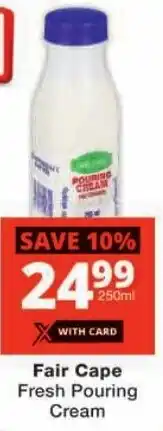 Checkers Fair Cape Fresh Pouring Cream offer