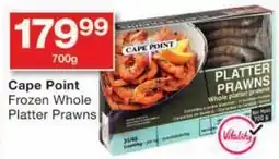 Checkers Cape Point Frozen Whole Platter Prawns offer