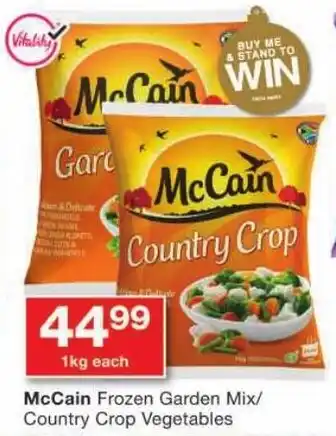 Checkers McCain Frozen Garden Mix/ Country Crop Vegetables offer