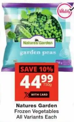 Checkers Natures Garden Frozen Vegetables All Variants offer
