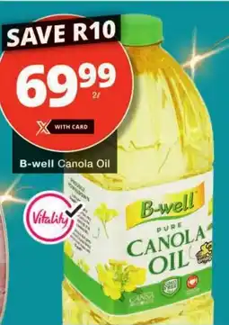 Checkers B-well Canola Oil offer