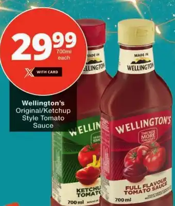 Checkers Wellington's Original/ Ketchup Style Tomato offer