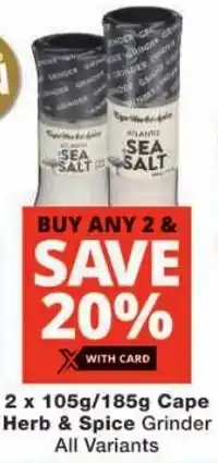 Checkers Cape Herb & Spice Grinder All Variants offer