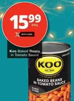 Checkers Koo Baked Beans in Tomato Sauce offer
