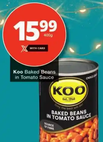 Checkers Koo Baked Beans in Tomato Sauce offer