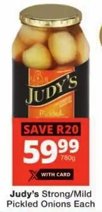 Checkers Judy's Strong/ Mild Pickled Onions offer
