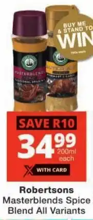 Checkers Robertsons Masterblends Spice Blend All Variants offer