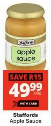 Checkers Staffords Apple Sauce offer