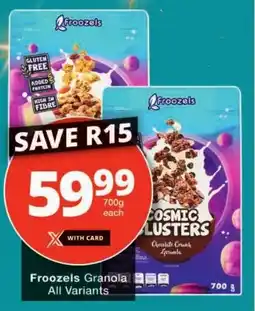 Checkers Froozels Granola All Variants offer