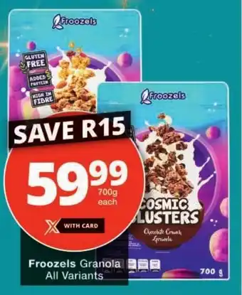 Checkers Froozels Granola All Variants offer