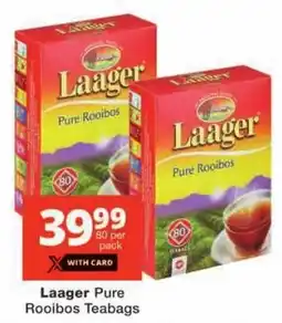 Checkers Laager Pure Rooibos Teabags offer