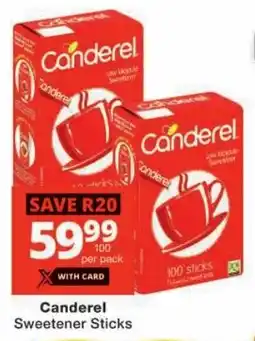 Checkers Canderel Sweetener Sticks offer