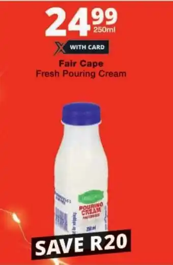 Checkers Fair Cape Fresh Pouring Cream offer