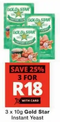 Checkers Gold Star Instant Yeast offer
