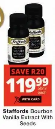 Checkers Staffords Bourbon Vanilla Extract With Seeds offer