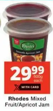 Checkers Rhodes Mixed Fruit/ Apricot Jam offer