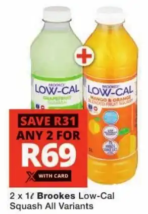 Checkers Brookes Low-Cal Squash All Variants offer