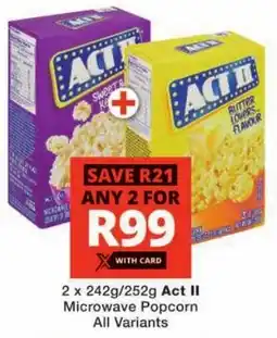 Checkers Act II Microwave Popcorn All Variants offer