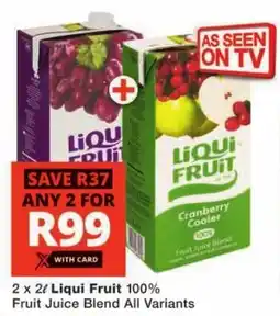 Checkers Liqui Fruit 100% Fruit Juice Blend All Variants offer